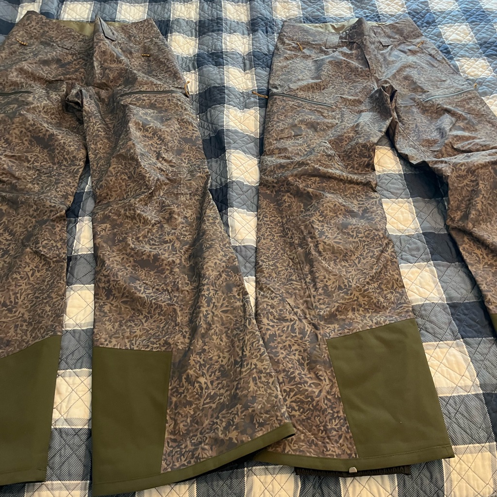 Patagonia Camouflage Snow/Ski Pants With Olive Tones